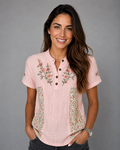 Amaris | Blusa retro con estampado floral elegante
