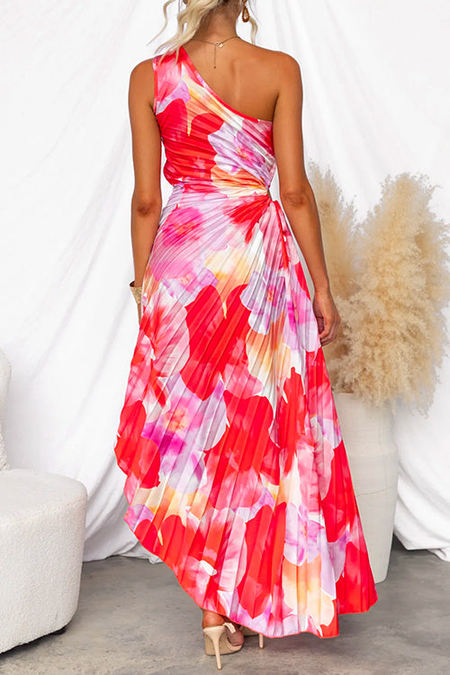 Yanira | Vestido plisado asimétrico