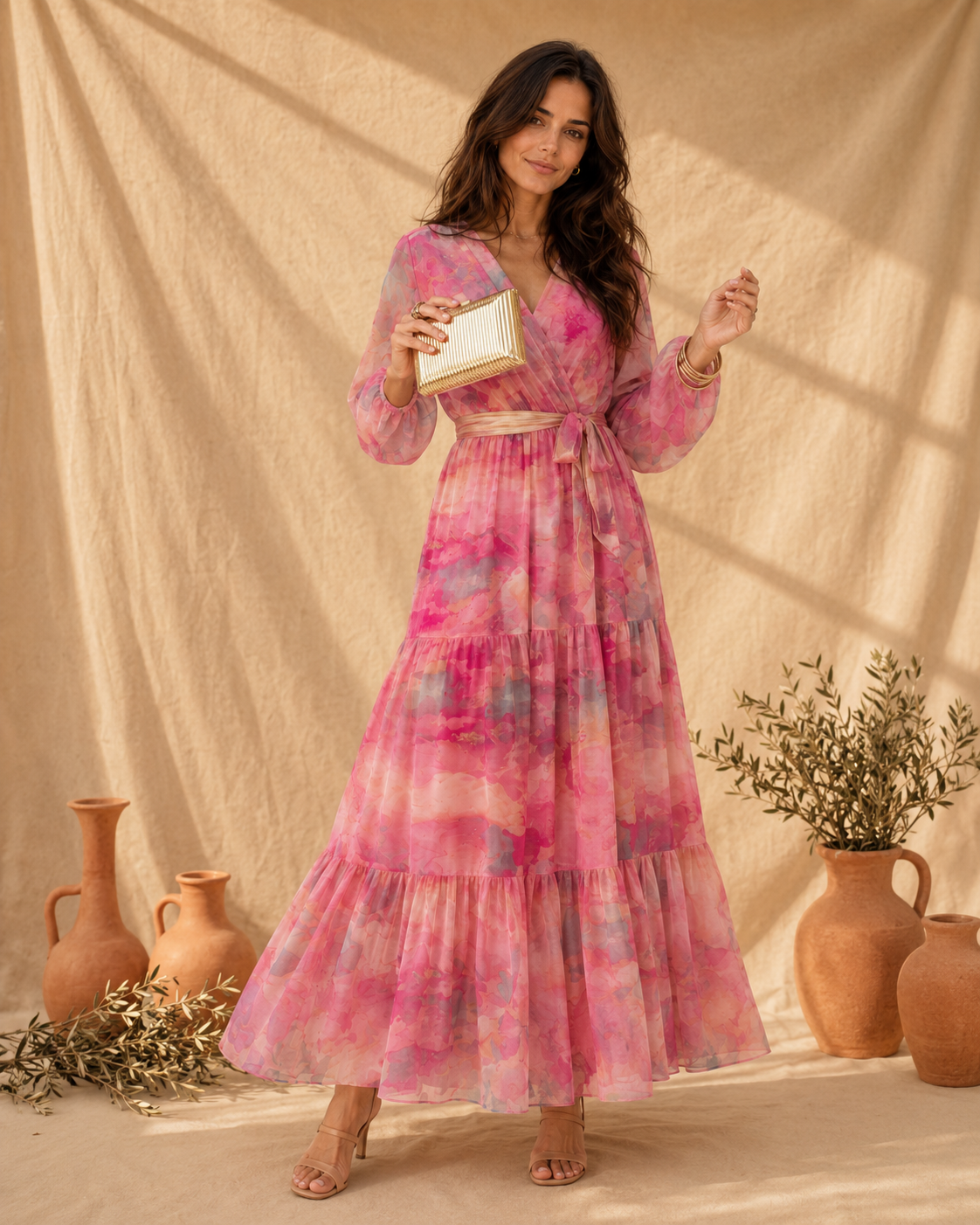Hazel | Vestido floral de corte cruzado.