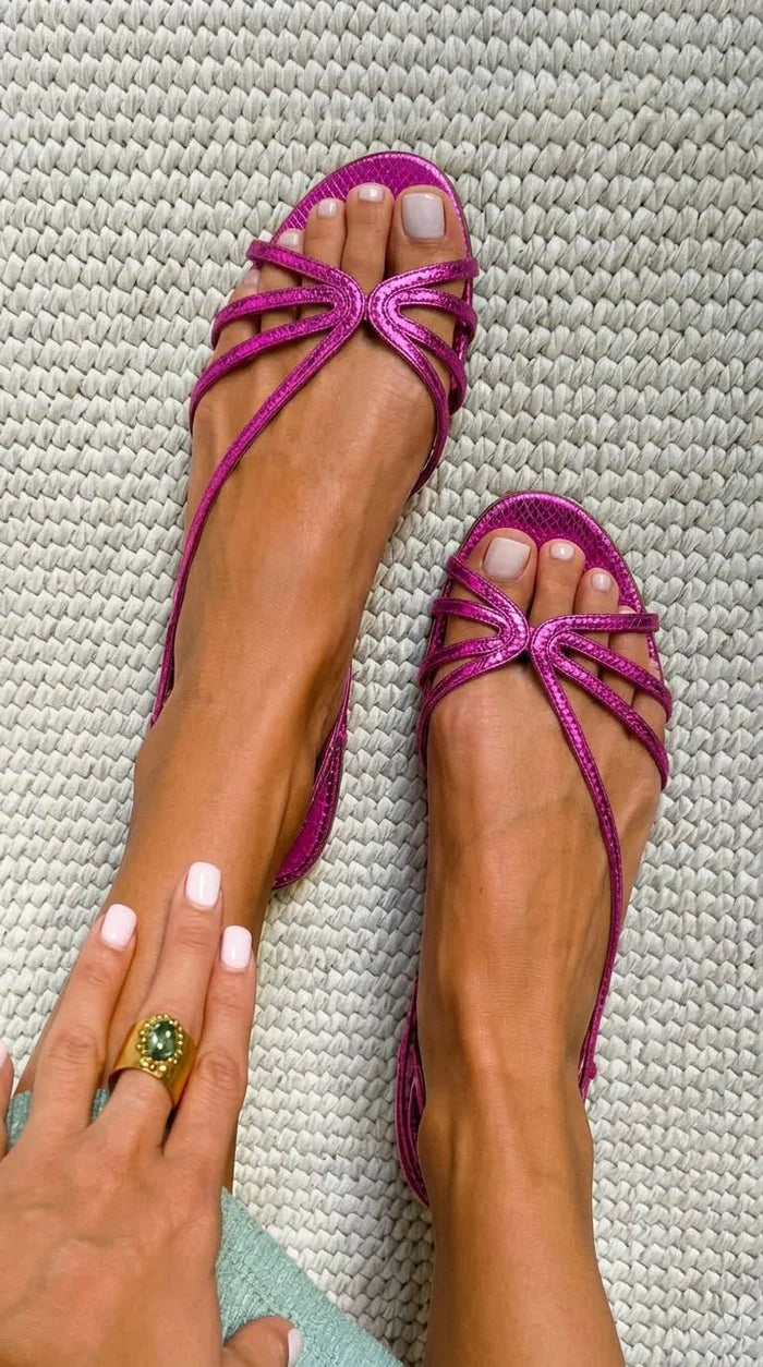 Vittoria | Sandalias doradas de lujo
