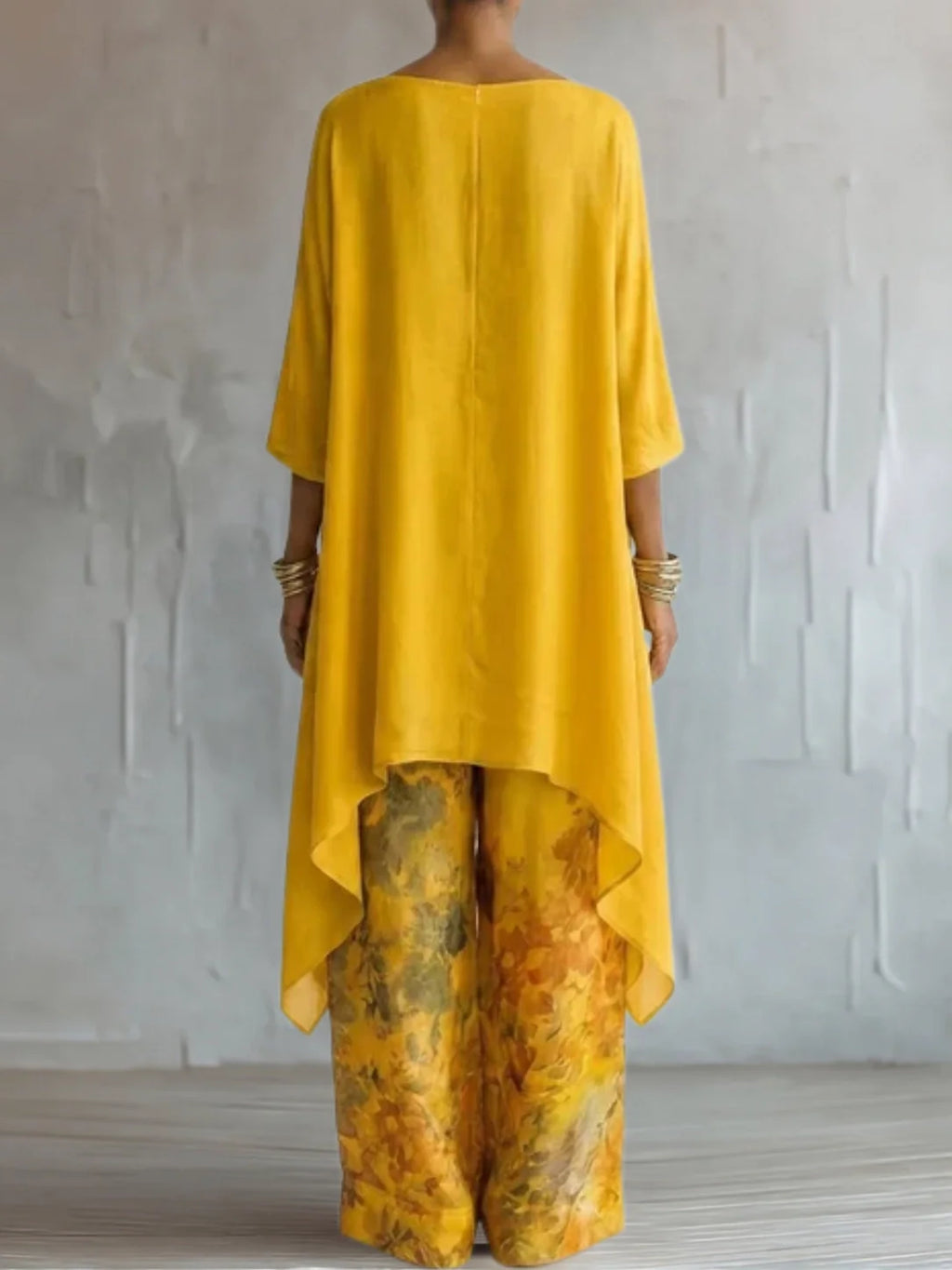 Lunaria | Vestido largo sofisticado con estampado botánico