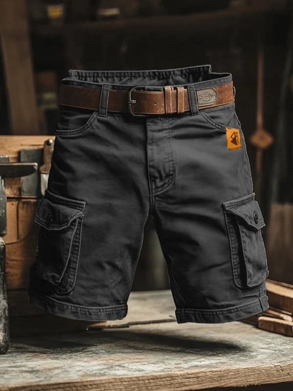 Luca | Pantalones cortos cargo retro con múltiples bolsillos