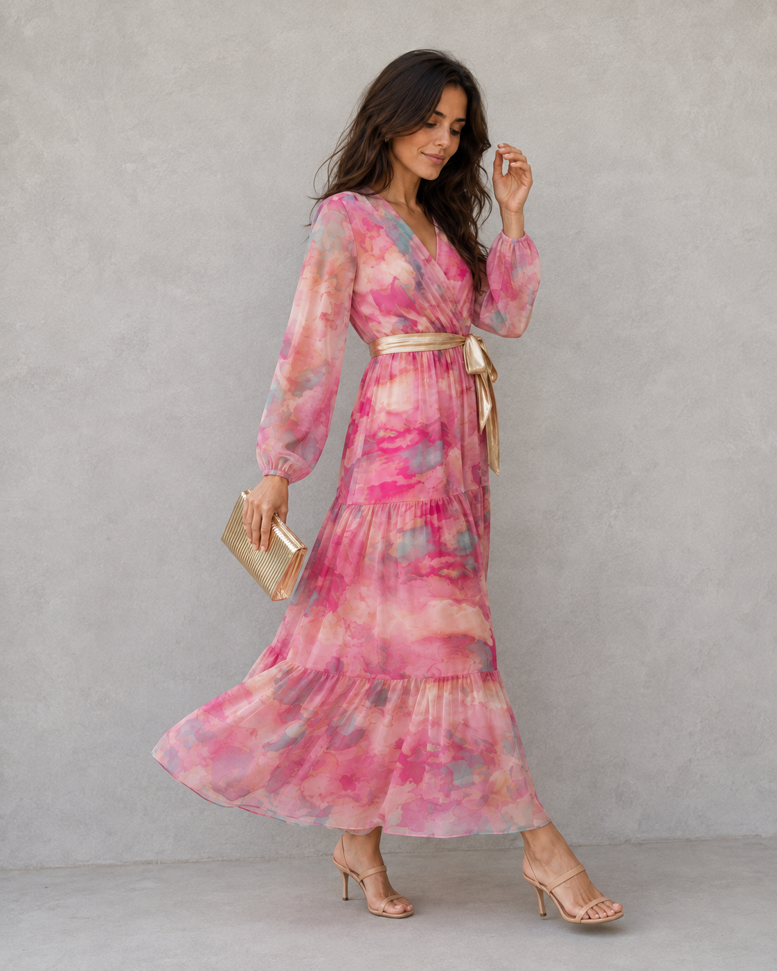 Hazel | Vestido floral de corte cruzado.