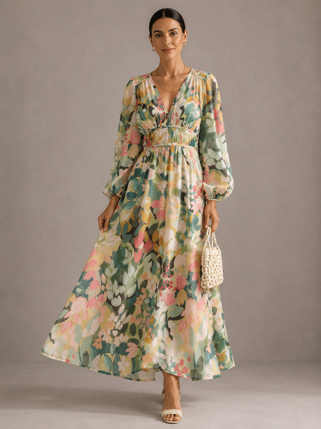 Celine | Vestido floral de silueta fluida