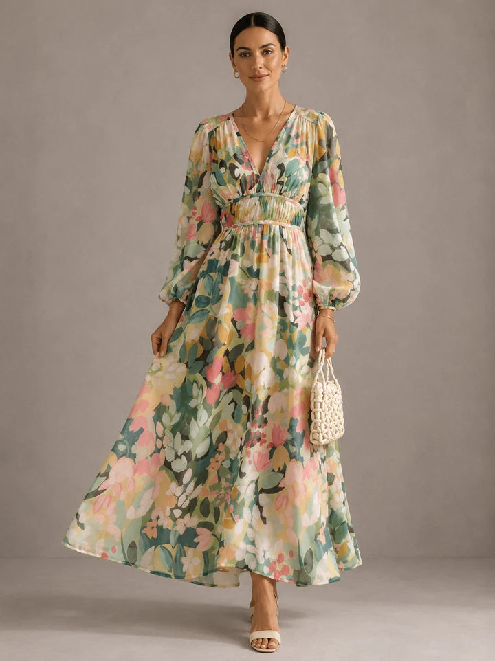 Celine | Vestido floral de silueta fluida