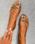 Vittoria | Sandalias doradas de lujo