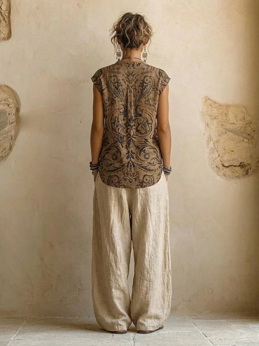 Lunaria | Conjunto bohemio fluido en capas con estilo elegante y relajado