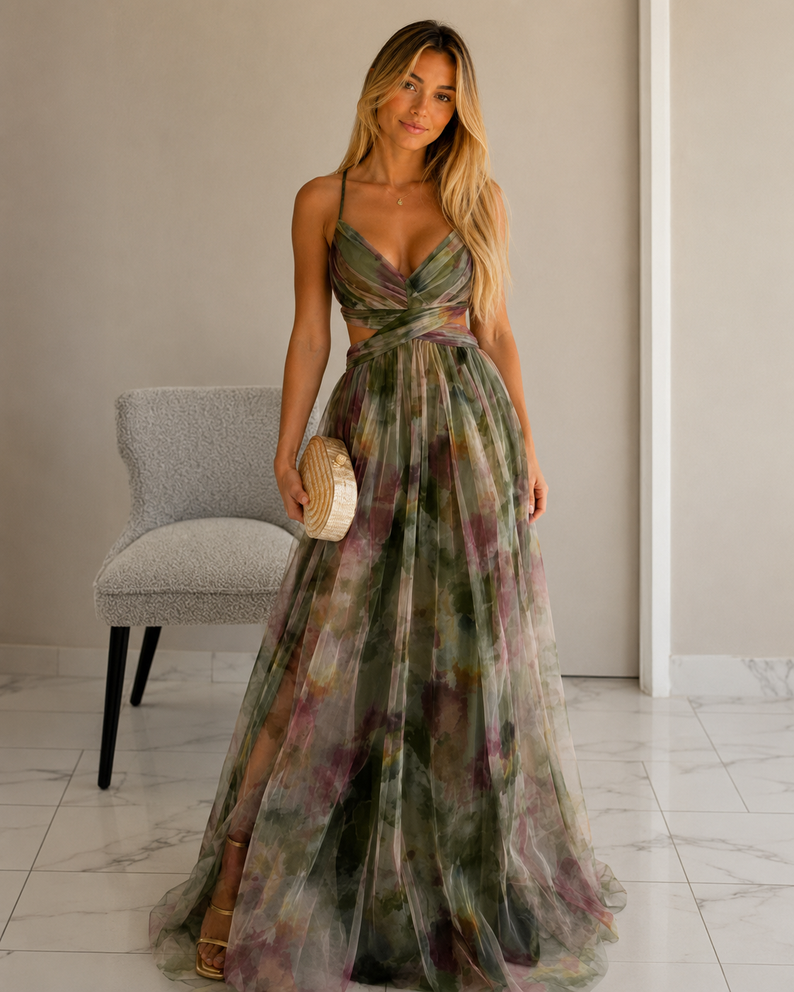 Bianca | Vestido Largo Floral con Encanto