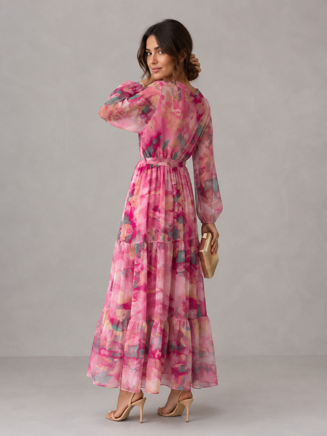 Hazel | Vestido floral de corte cruzado.